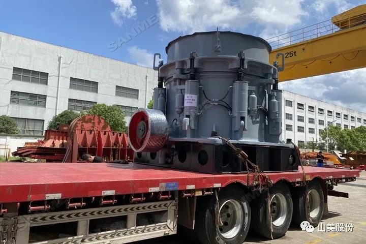 發(fā)貨|上海山美股份4臺大型圓錐破碎機奔赴河南信陽時產1400噸尾礦制砂項目現(xiàn)場